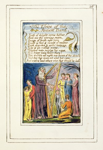 Die Stimme des alten Barden: Tafel 26 aus Songs of Innocence and of Experience (Kopie R) ca. 1802-08 von William Blake